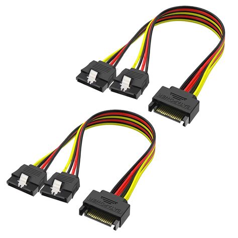 SZMXUCK Cable divisor de alimentación SATA 15 pines macho a 2 SATA 15