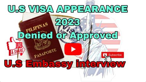 U S Visa Interview C D Transit Visa Philippine U S Embassy Youtube