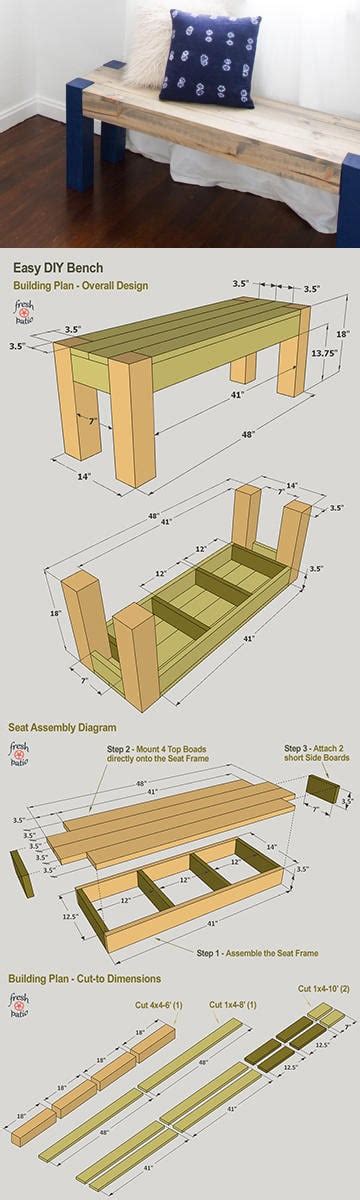 4 DIY Outdoor Bench Plans FREE For A Modern Garden Under 45