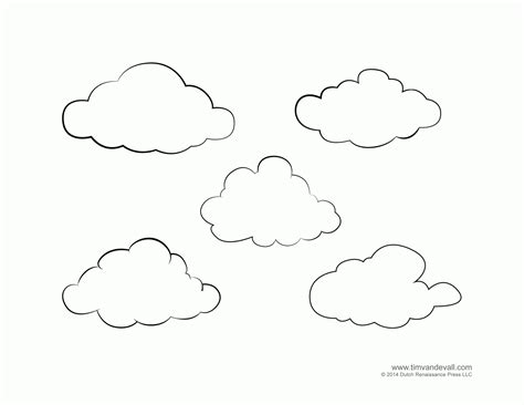 Clouds Coloring Pages For Kids - Coloring Home