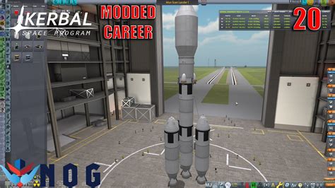 Kerbal Space Program Modded Career Preparing A Mun Mission Youtube