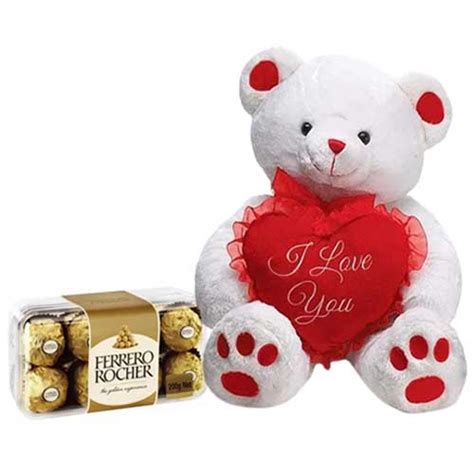 Ferrero Rocher With Teddy Bear Giftnlove