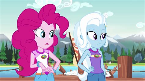 Safe Screencap Pinkie Pie Trixie Equestria Girls G