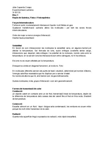 Apunts Examen Final Experimentacio Culinaria 3 Pdf