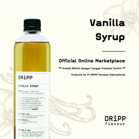 Jual DRiPP Vanilla Syrup Sirup Vanila Shopee Indonesia