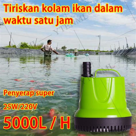 Jual PM11F 5000L H Daya Hisap Tinggi 25W 50W 80W 100W Pompa Air Celup