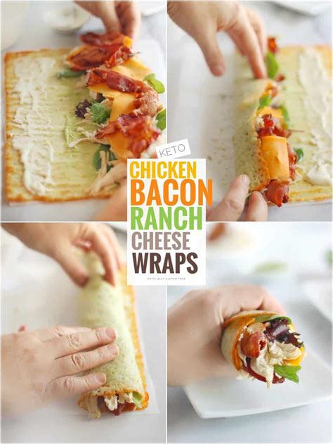 Keto Chicken Bacon Ranch Cheese Wraps Easy Cheese Tortilla Recipe