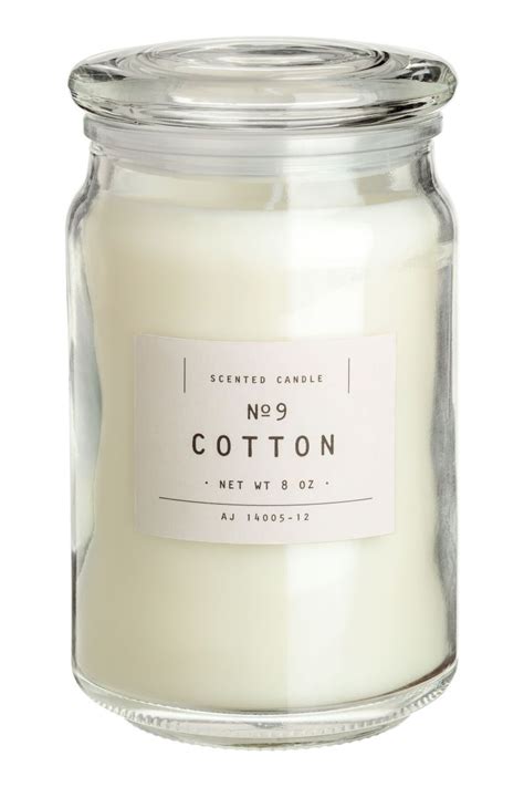 Scented Candle In Glass Jar White Cotton Handm Home Handm Us Doftljus Glasburk Paraffin