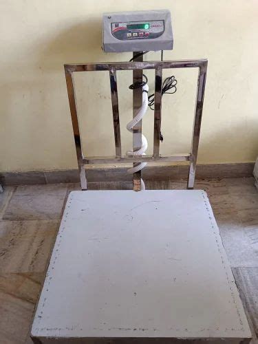 Industrial Platform Weighing Scale 300 Kg Platform Size 750 750 Mm