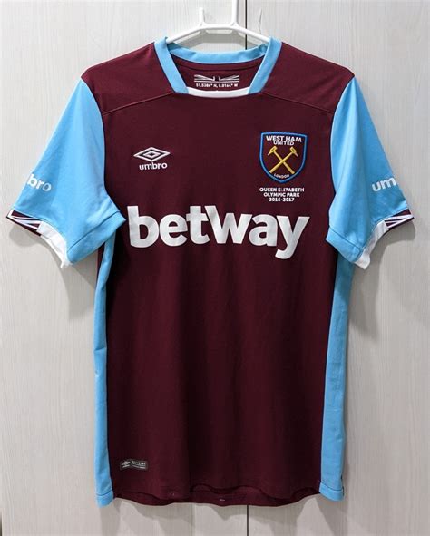 West Ham United 2016 2017 Umbro Home Football Jersey Mens Fashion