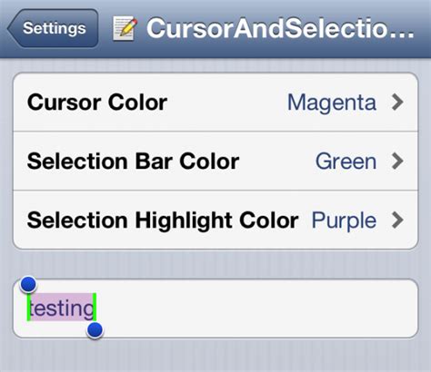 How to alter your iPhone's cursor and selection colors