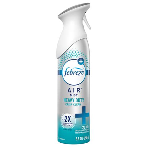 Save On Febreze Air Mist Heavy Duty Crisp Clean Air Freshener Aerosol