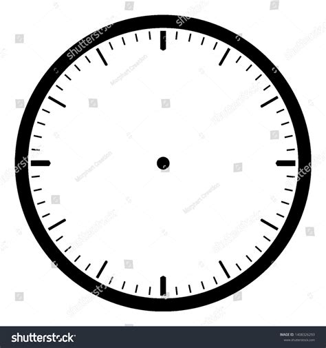 Blank Clock Which Round Clock Face Stock Vector Royalty Free