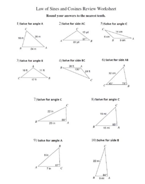 Solution Law Of Sines And Cosines Word Problems Worksheet 2