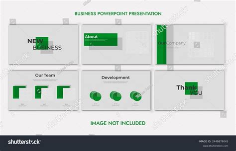 Beautiful Business Report Presentation Template Original Stock Vector