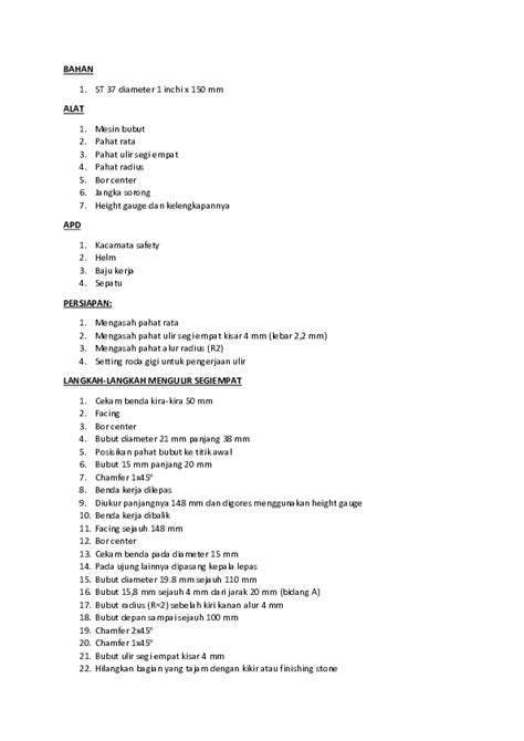Doc Langkah Ulir Segiempat