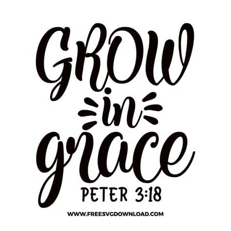 Grow In Grace Peter Free Svg Png Christian Cut Files Religious