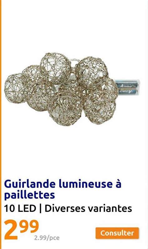 Promo Guirlande Lumineuse à Paillettes chez Action iCatalogue fr