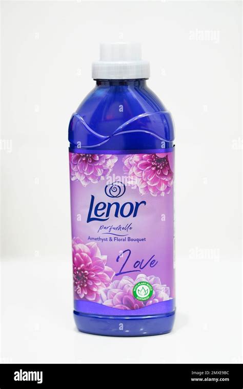 A Lenor Laundry Detergent In A Plastic Bottle Isolated On A White