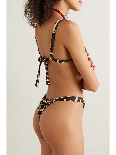 FAITHFULL NET SUSTAIN Mary Printed Stretch ECONYL Triangle Bikini