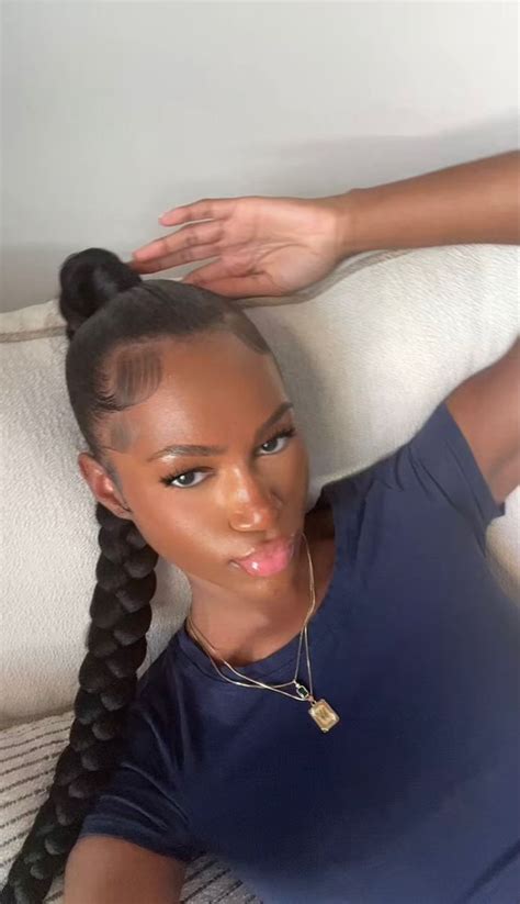 Braided Ponytail Inspo In 2024 Sleek Braided Ponytail Sleek Ponytail