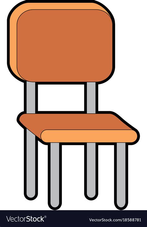 School chair isolated icon Royalty Free Vector Image