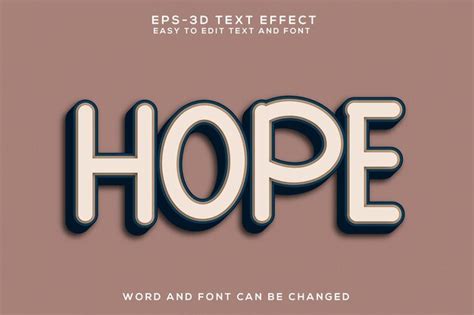 Premium Vector Hope D Text Effect