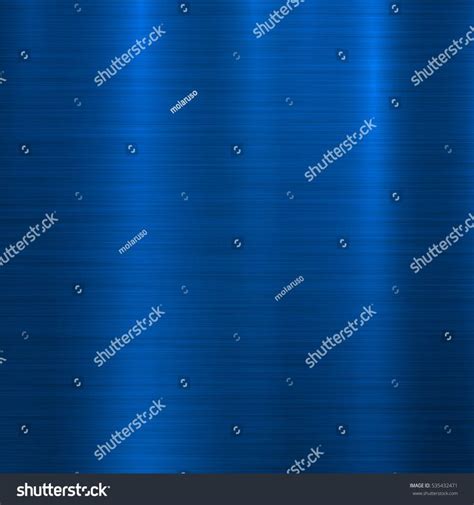 Blue Metal Technology Background With Abstract Polished Brushed