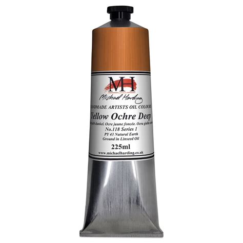 Michael Harding Artists Oil Color Yellow Ochre Deep 225 Ml Tube