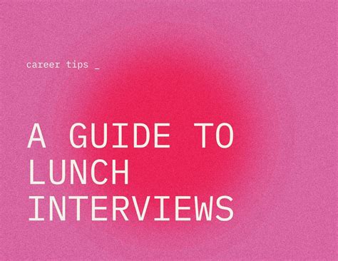 Etiquette Rules for Lunch Interviews — Advice With Erin