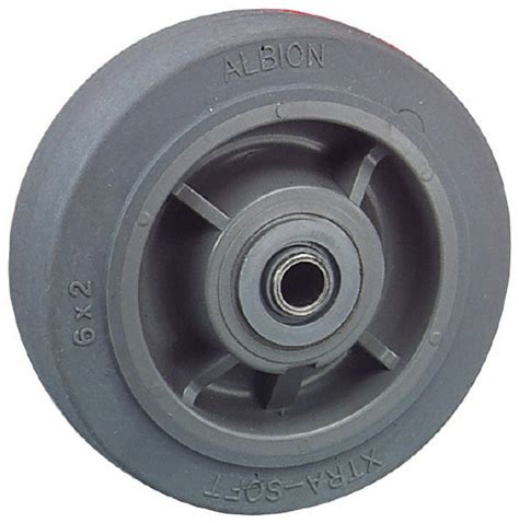 Albion Casters 8 Diam X 2 Wide Solid Rubber Caster Wheel 675 Lb