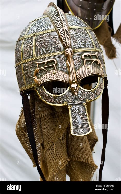 Anglo Saxon replica helmet Stock Photo - Alamy