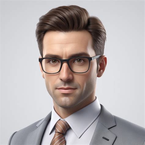 Premium Psd A Man In A Suit With Glasses And A Tie