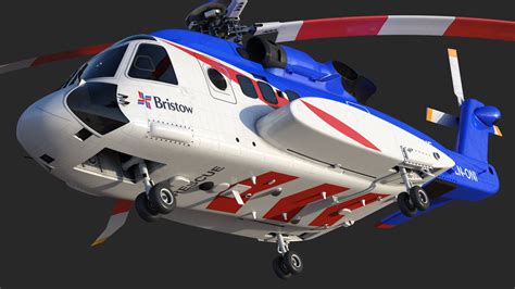 Sikorsky S 92 Civil Helicopter 3d Model 149 Ma Obj Max C4d Fbx