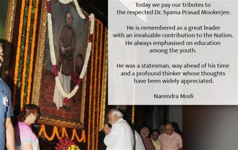 PM Bows To Dr Syama Prasad Mookerjee On His Birth Anniversary