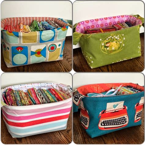 Fabric gift baskets sewing tutorial