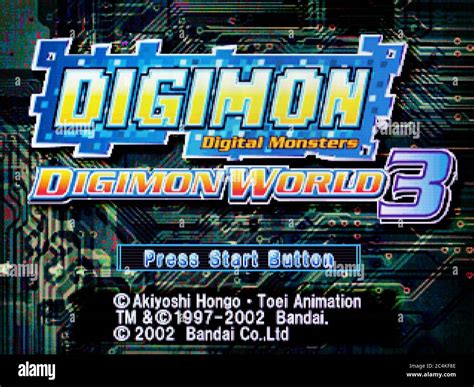 Digimon World 3 Sony Playstation 1 Ps1 Psx Editorial Use Only Stock