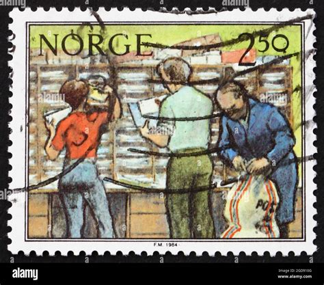 NORWAY CIRCA 1987 A Stamp Printed In The Norway Shows Sorting