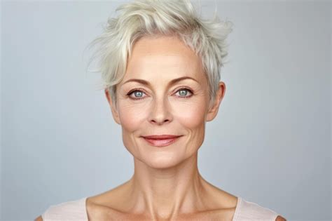 Premium Photo Beautiful Mid Aged Mature Woman Looking At Camera