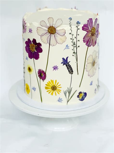 Pressed Flower Cake The Cake Co