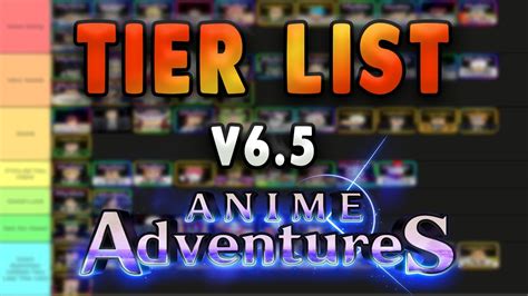 Anime Adventure Tier List Legendary Khám phá Những Nhân Vật Huyền Thoại