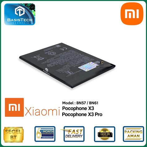 Jual BATERAI XIAOMI POCO X3 NFC X3 PRO BN57 BN61 ORIGINAL QUALITY