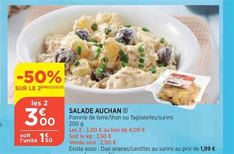 Promo Salade Auchan Chez Bi Icatalogue Fr