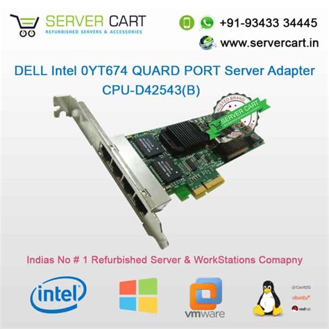 Dell Intel Quad Port Server Adapter Pci E Pro Vt Yt