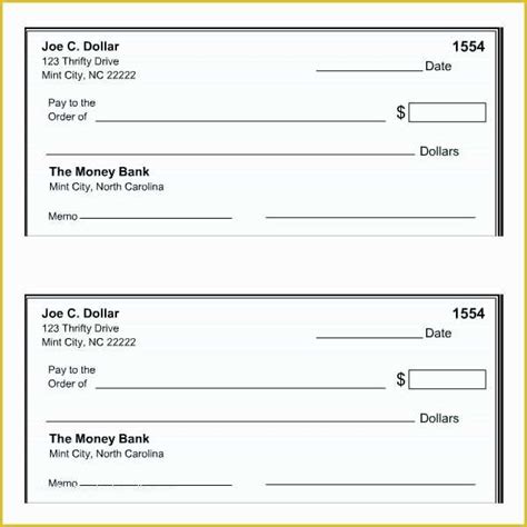 Free Blank Check Template Of 43 Cheque Templates Free Word Excel Psd