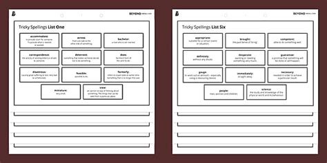 Tricky Spelling List 10 Word Mat Profesor Hizo Twinkl