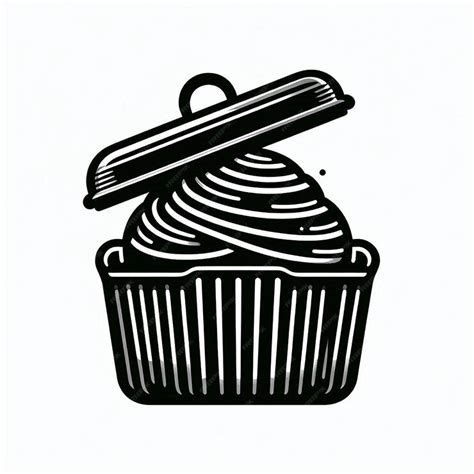 Premium Vector Cupcake Tin Silhouette Line Art Vector Illustration On