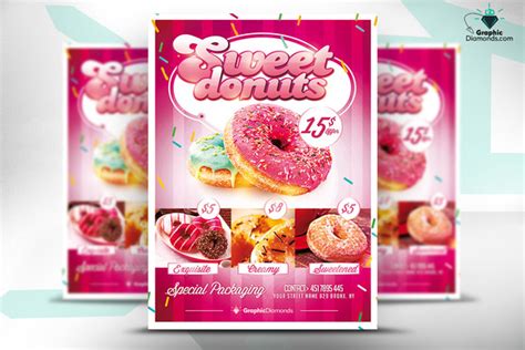 Sweet Donuts Flyer Psd Template Flyer Templates On Creative Market