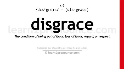 Pronunciation of Disgrace | Definition of Disgrace - YouTube