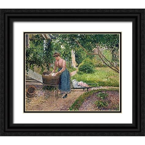 Pissarro Camille X Black Ornate Wood Framed With Double Matting